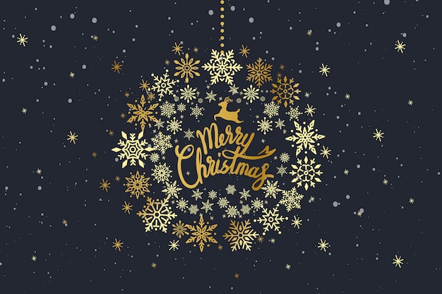 Free Vector | Merry christmas typography design