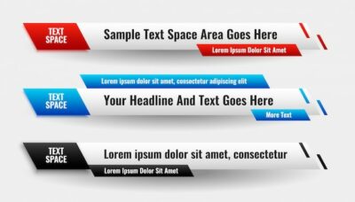 Free Vector | Modern abstract lower third stylish banner design