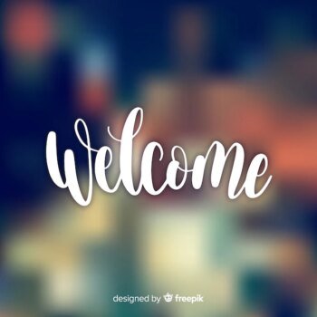 Free Vector | Modern welcome composition with blurred effect