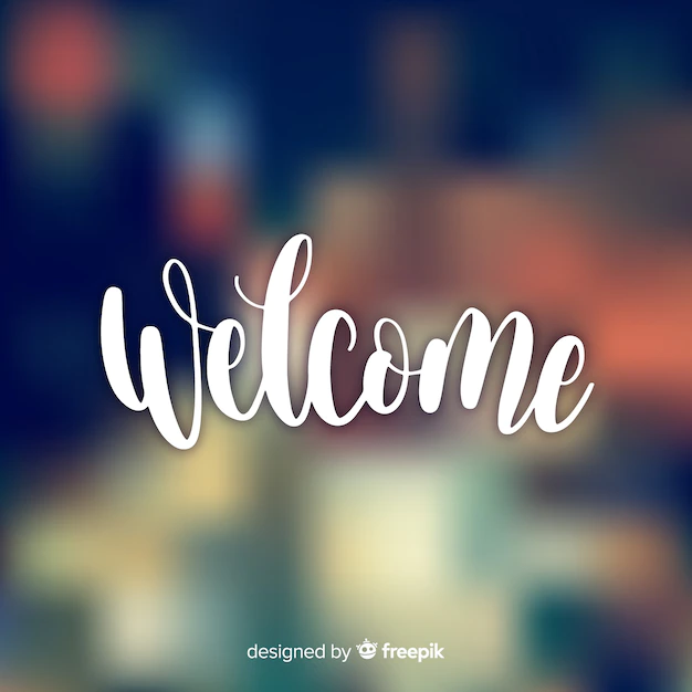 Free Vector | Modern welcome composition with blurred effect