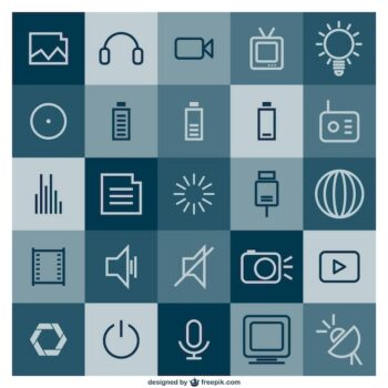 Free Vector | Multimedia icons