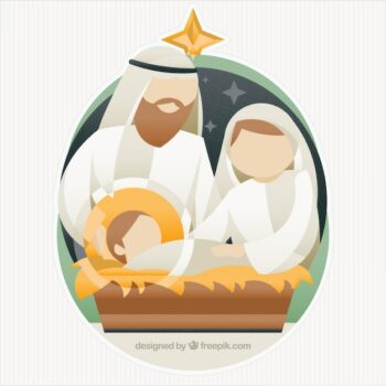 Free Vector | Nativity scene background in abstract design