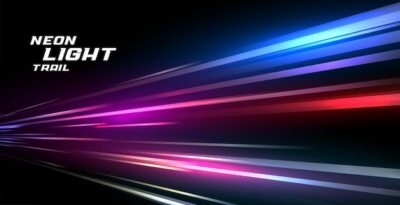 Free Vector | Neon speed lights motion background