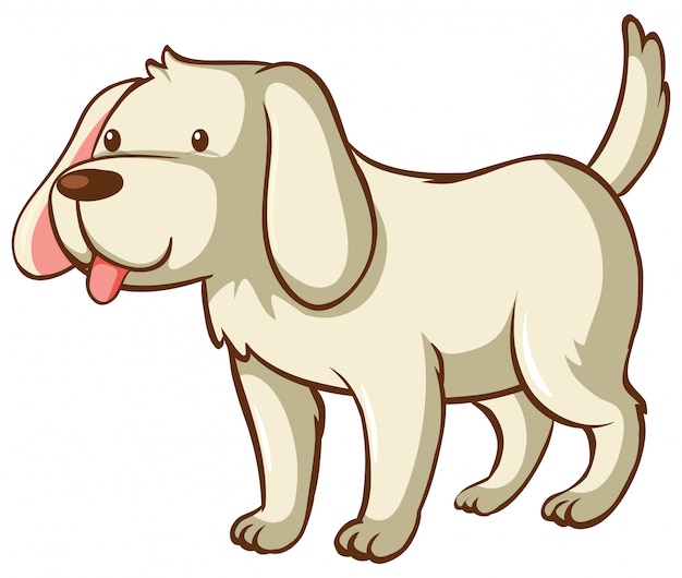 Free Vector | One cute dog on white background