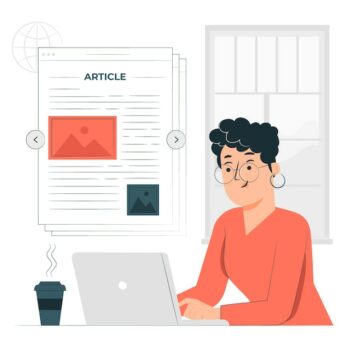 Free Vector | Online article concept illustration