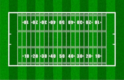 Free Vector | Overview of american football field showing yard lines