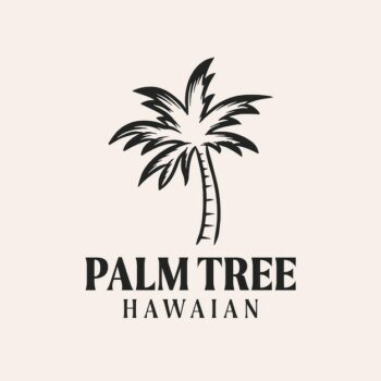 Free Vector | Palm tree logo design vector illustration
