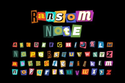 Free Vector | Paper style ransom note letter collection