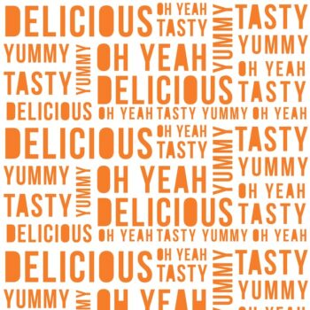 Free Vector | Pattern made of orange words about food