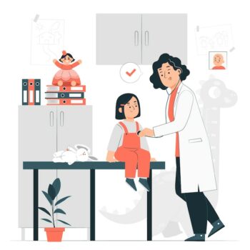 Free Vector | Pediatrician concept illustration