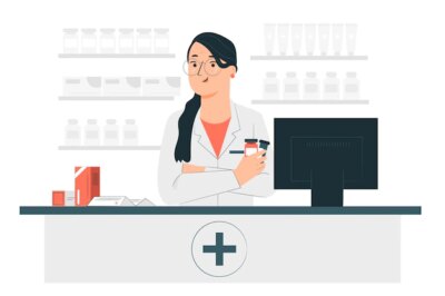 Free Vector | Pharmacist concept illustration