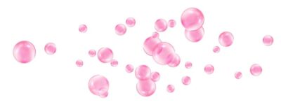 Free Vector | Pink fizzing air or water on white background bubble gum collagen bubbles