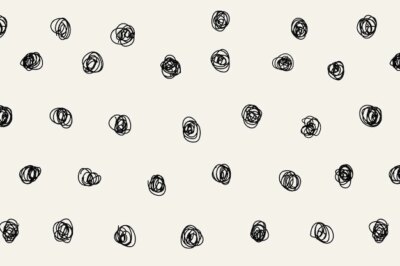 Free Vector | Polka dot pattern background, ink doodle vector, minimal design