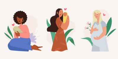 Free Vector | Pregnancy and maternity scenes
