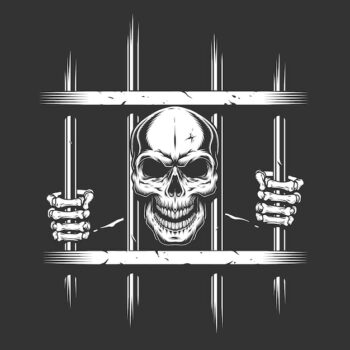 Free Vector | Prisoner behind bars