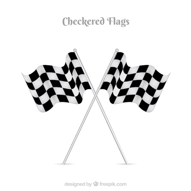 Free Vector | Race checkered flags with flat design