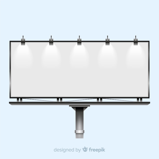 Free Vector | Realistic billboard background