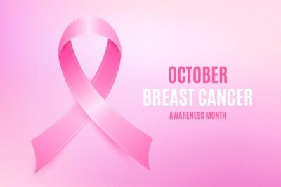 Free Vector | Realistic breast cancer awareness month background