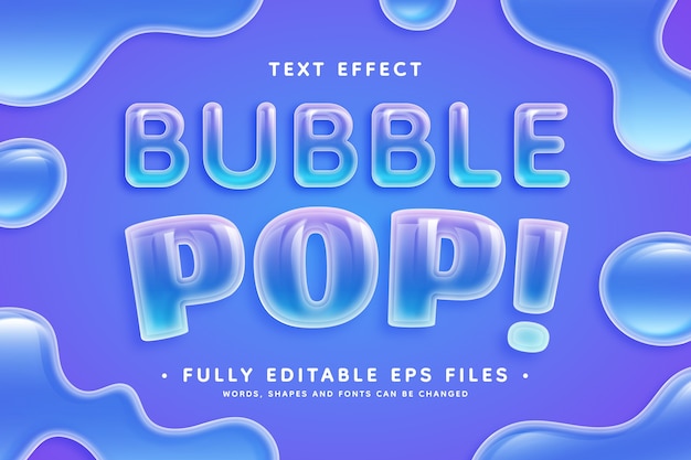 Free Vector | Realistic bubble font design