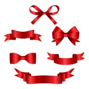 Free Vector | Realistic christmas ribbon collection