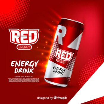 Free Vector | Realistic energy drink ad template