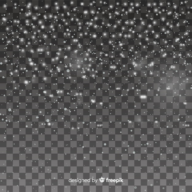 Free Vector | Realistic falling snowflakes in transparent background