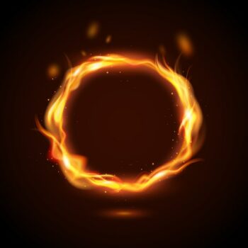 Free Vector | Realistic fire ring concept