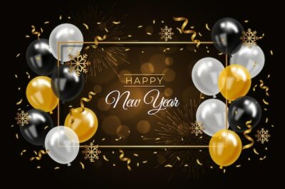 Free Vector | Realistic new year background