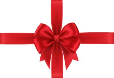 Free Vector | Realistic red gift bow isolated on white background