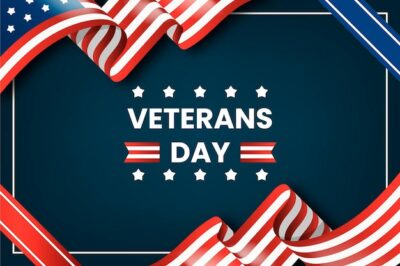 Free Vector | Realistic veterans day