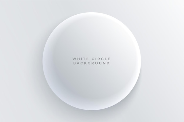 Free Vector | Realistic white circular 3d button background