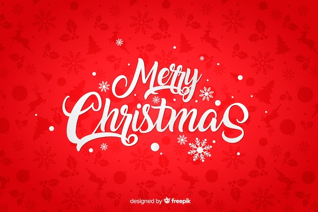 Free Vector | Red christmas background in flat design