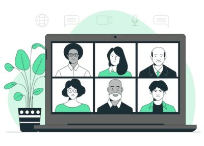 Free Vector | Remote meeting concept illustration