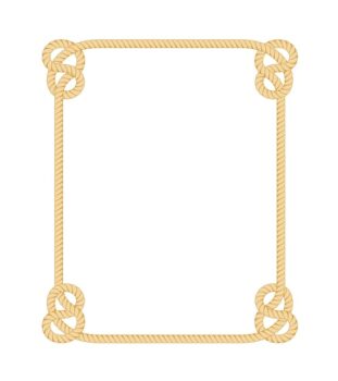Free Vector | Rope frame isolated