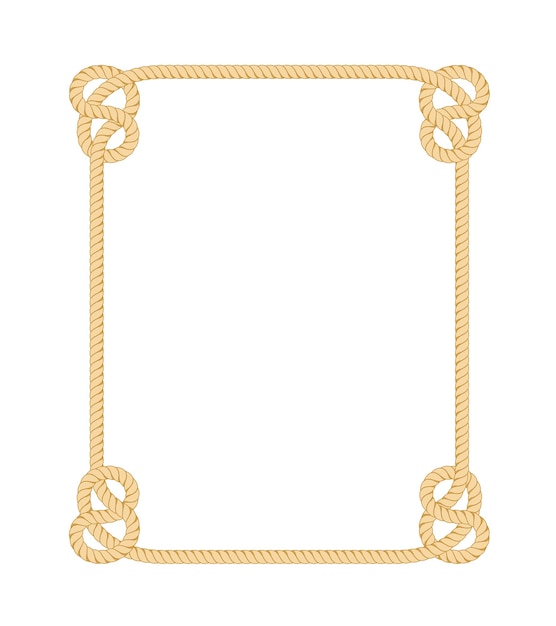 Free Vector | Rope frame isolated
