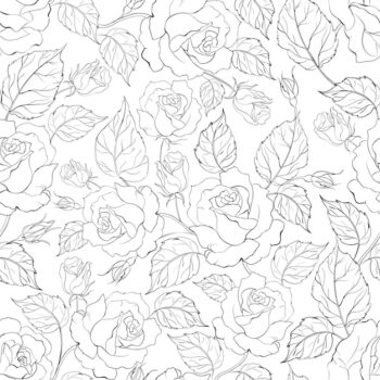 Free Vector | Rose seamless background vector illustration