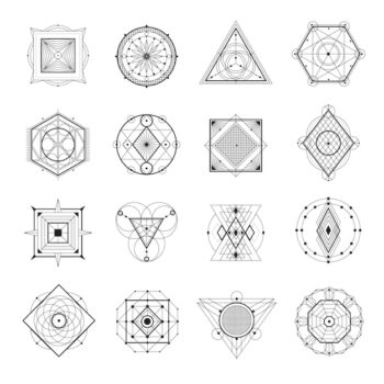 Free Vector | Sacred geometry set