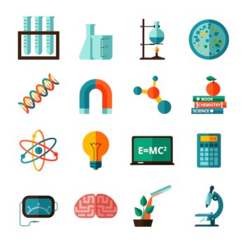 Free Vector | Science icons flat icons set