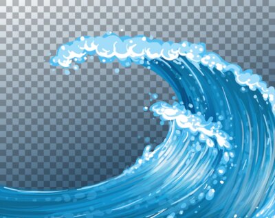 Free Vector | Sea giant waves transparent background