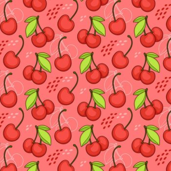 Free Vector | Seamless pattern of cherries