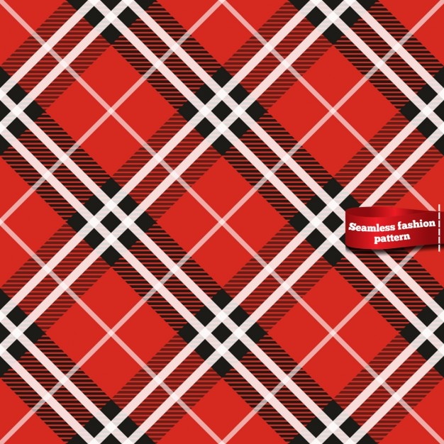 Free Vector | Seamless plaid pattern in red tones