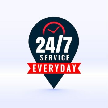 Free Vector | Service everyday label with pointer