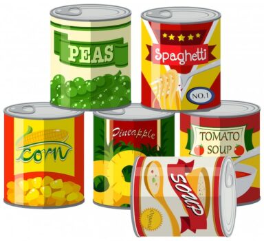 Free Vector | Set of canned foods