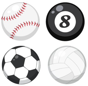 Free Vector | Set of different balls