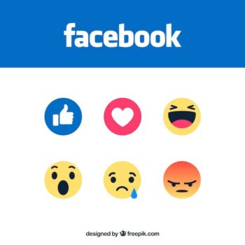 Free Vector | Set of facebook emoticons in flat style