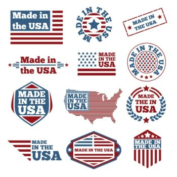 Free Vector | Set of made in the usa labels