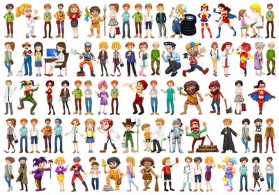 Free Vector | Set of people character