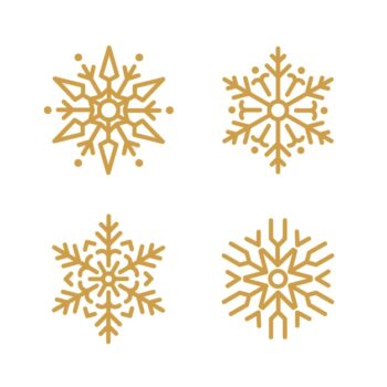 Free Vector | Set of snowflakes christmas design vector