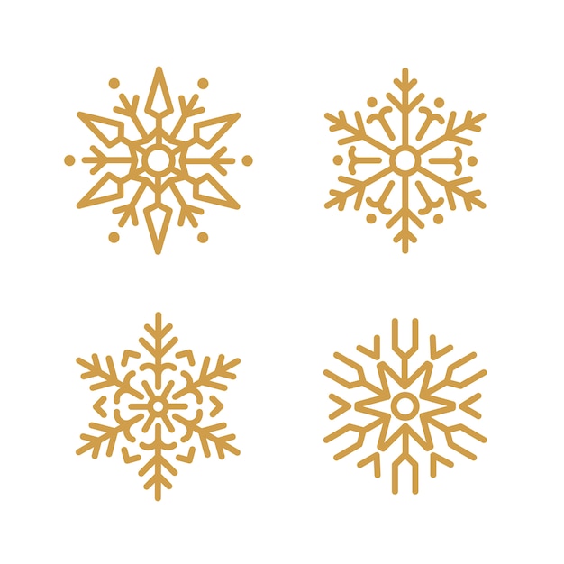 Free Vector | Set of snowflakes christmas design vector