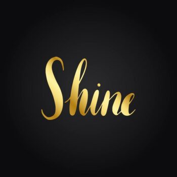 Free Vector | Shine bright typography style vector